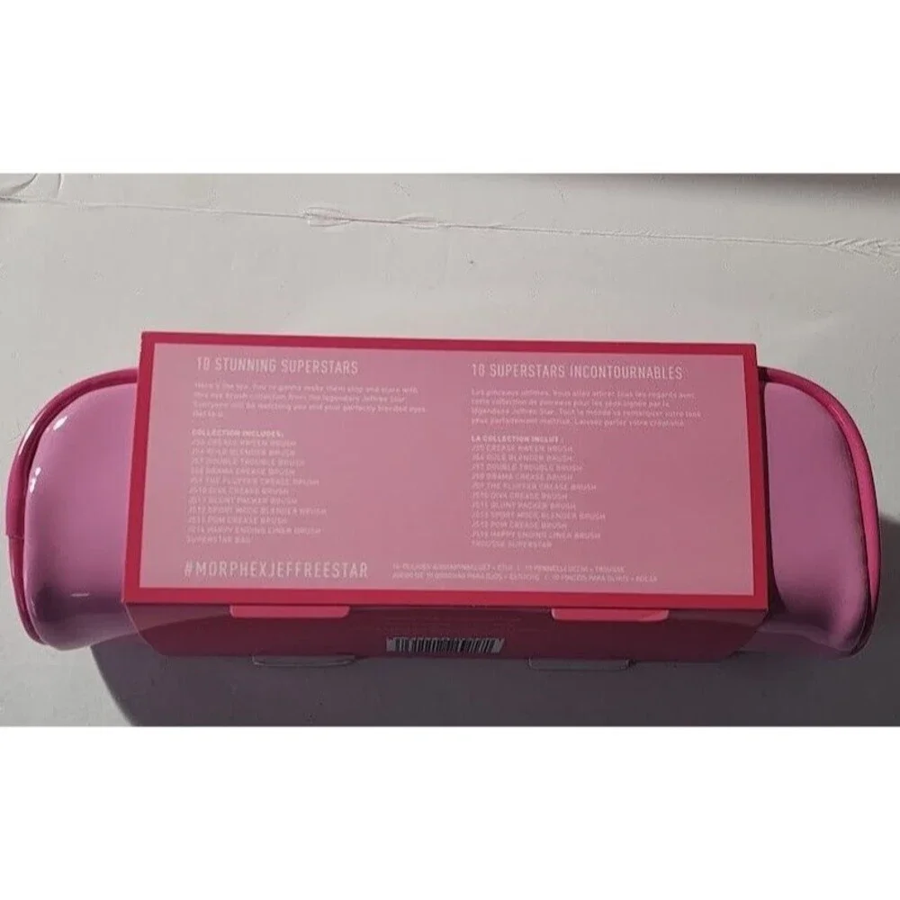 Morphe X Jeffree Star The Eye Brush Collection Case Set of 10 Pink Bag NIP Disc